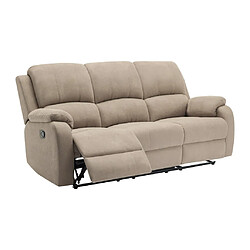 Vente-Unique Canapé 3 places relax en microfibre taupe BRODY pas cher