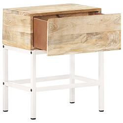 vidaXL Table de chevet 40x30x50 cm Bois de manguier massif