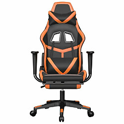 Avis Maison Chic Chaise de jeu, Chaise gaming avec repose-pied, Fauteuil gamer,Chaise de Bureau Noir et orange Similicuir -GKD39448