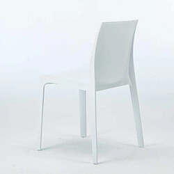 Acheter 22 Chaises Rome Grand Soleil en polypropylène empilables pour bar et café, Couleur: Blanc