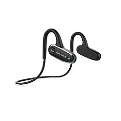 Universal Concept de conduction non osseuse de l'oreille casque Bluetooth étanche double oreille sans fil longue durée de vie de la batterie fonctionnement bouchon d'oreille sport - noir 