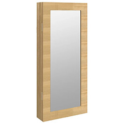 vidaXL Armoire à bijoux avec miroir murale 30 x 8,5 x 67 cm