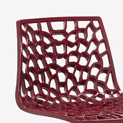 Tabouret Design Cuisine Bar Base Noire Mate Réglable Grand Soleil Spider Matt, Couleur: Bordeaux pas cher