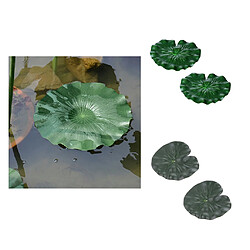 4x Plante Feuilles de Lotus Artificielle en Plastique Vert Décor Aquarium 17cm + 29cm