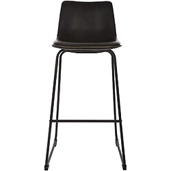 Atmosphera, Createur D'Interieur Tabouret de bar industriel Lois - H. 101 cm - Noir