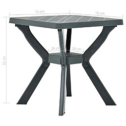 vidaXL Table de bistro Anthracite 70x70x72 cm Plastique pas cher