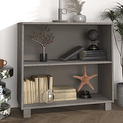 Maison Chic Buffet,Meuble de Rangement,commode pour salon,Cuisine HAMAR Gris clair 85x35x80 cm Bois massif de pin -MN55050