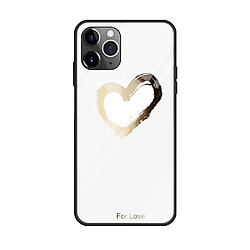 Wewoo Coque Rigide Pour iPhone 11 Pro Coloré En Verre Peint Golden Love