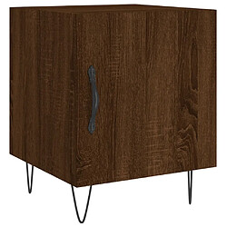 vidaXL Table de chevet chêne marron 40x40x50 cm bois d’ingénierie