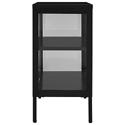 Avis vidaXL Buffet Noir 70x35x70 cm Acier et verre