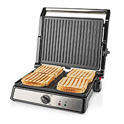 Avis NEDIS APPAREIL Grill Viande / Panini / Poissons Bac re´cupe´rateur de graisse Plaque anti-adhe´sive 2000W Haute qualité