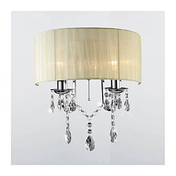 Luminaire Center Applique murale Olivia avec interrupteur avec Abat jour crème ivoire 2 Ampoules chrome poli/cristal Coloris : chrome poli Coloris de l'abat jour : crème ivoire Largeur en Cm : 35 Hauteur en Cm : 35 Profondeur en Cm : 20 Poids en Kilos : 1,1 Nombre d'ampoules