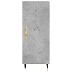 Acheter vidaXL Buffet haut Gris béton 34,5x34x180 cm Bois d'ingénierie