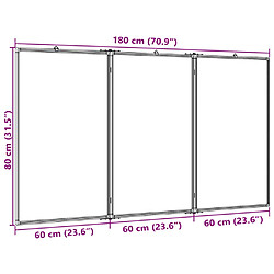 vidaXL Tableau blanc magnétique pliable 180x80x1,7 cm aluminium pas cher