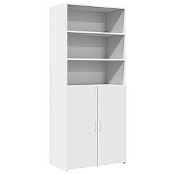 vidaXL Buffet haut blanc 80x42,5x185 cm bois d'ingénierie