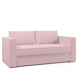 Inside 75 Canapé convertible EXPRESS IBIZA couchage 140 cm matelas 16 cm tissu tweed twist flamant rose