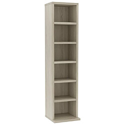 vidaXL Armoire à CD Chêne sonoma 21x20x88 cm Bois d'ingénierie