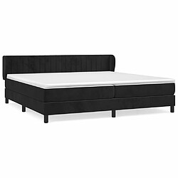 Maison Chic Lit Adulte - Lit simple Lit à sommier tapissier et matelas moelleux - Meuble de Chambre - Noir 200x200 cm Velours -MN50415