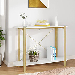 vidaXL Table console Blanc 110x38x75 cm Bois d'ingénierie