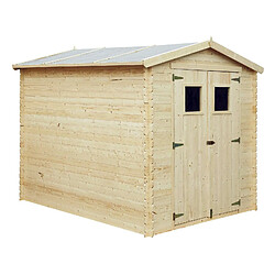 Abri de Jardin en Bois Massif Gardiun Alexander II - 5,52 m² Ext. 256x216x218 cm Toiture d'Asphalte