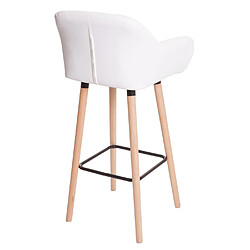 Acheter Mendler 2x Tabouret de bar Malmö T381, chaise de bar tabouret de comptoir ~ simili cuir, blanc