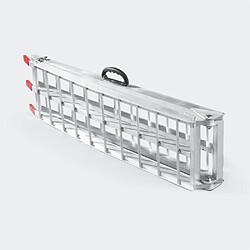 Helloshop26 Rampe de chargement pliante aluminium rail collision 226 cm jusqu'a 340 kg gris 3416057 