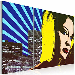 Paris Prix Tableau Imprimé 3 Panneaux Femme Pop Art 40 x 60 cm 