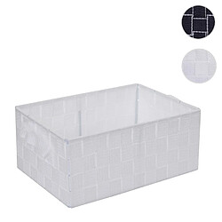 Mendler Panier de rangement HWC-C37, 14x31x23cm ~ blanc