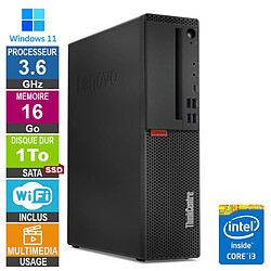 PC Lenovo M720s i3-8100 3.60GHz 16Go/1To SSD Wifi W11 · Reconditionné 