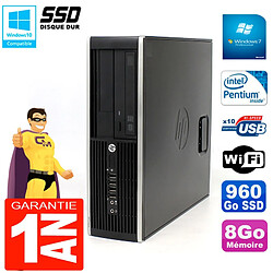 PC HP Compaq 8300 SFF Intel G850 RAM 8Go Disque 960 Go SSD Graveur DVD Wifi W7 - Occasion