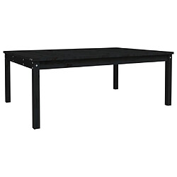 vidaXL Table de jardin noir 121x82,5x45 cm bois massif de pin