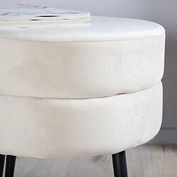 Venture Home Pouf Pot 40x40x40 cm Velours Noir et beige clair