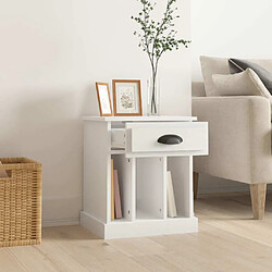 Avis Maison Chic Table de chevet Table de Nuit Meuble de Rangement blanc brillant 43x36x50 cm