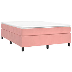 Avis Sommier à lattes,Cadre à lattes de lit pour Adulte Rose 140x190 cm Velours -MN30908