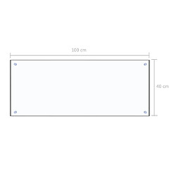 Acheter vidaXL Dosseret de cuisine Transparent 100x40 cm Verre trempé