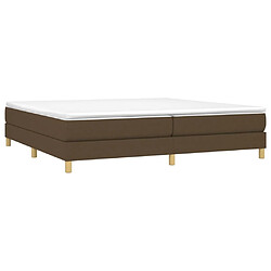 Avis Sommier à lattes,Cadre à lattes de lit pour Adulte Marron foncé 200x200 cm Tissu -MN69944