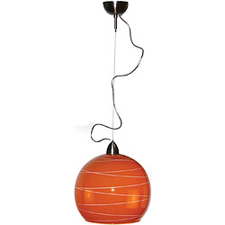 BADAJOZ Suspension 1xE27 Hauteur.Reg.xP.30cm Orange/Nickel 