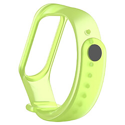 Avis Wewoo Bracelet pour montre connectée Bande de en silicone coloré translucide Xiaomi Mi Band 3 & 4 Vert