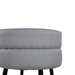 Venture Home Pouf Pot 40x40x40 cm Velours côtelé Noir et gris pas cher