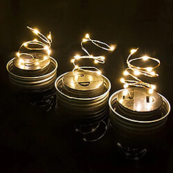 BESTA 3 pcs Mason Jar Cover 30 LED Sunlight Waterproof Indoor Exterior Lighting Room Garden Christmas