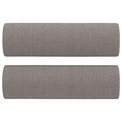 Maison Chic Canapé 2 places avec oreillers,Sofa de Salon,Canapé droit décoratifs taupe 140 cm tissu -GKD810431 pas cher