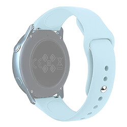 Acheter Wewoo Bracelet pour montre connectée Galaxy Watch Active 2 Smart couleur unie de poignet en siliconeTaille L Bleu clair