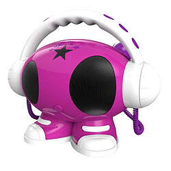 Bigben Interactive Lecteur rose blanc violet MP3 USB avec enregistreur vocal 2 micros