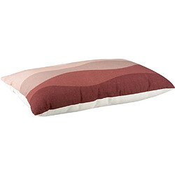 Pt' Coussin en coton 50 x 30 cm Sunset rose clair.