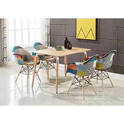 Life Interiors Set of 6 Moda Eiffel Patchwork Armchair Multicolor pas cher