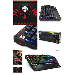 Spirit of Gamer CLAVIER GAMER MECANIQUE LED RGB XPERT-K700-ANTI-GHOSTING-N- 6 KEY ROLLOVER