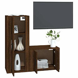 Avis Maison Chic Ensemble de meubles TV 2 pcs pour salon - Chêne marron Bois d'ingénierie -MN68581