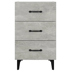 Avis Maison Chic Table de chevet,Table de Nuit,Meuble de Rangement gris béton 40x40x66 cm bois d'ingénierie