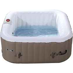 Habitat Et Jardin SPA GONFLABLE MONAC EN PVC - 4 PLACES - TAUPE/CREME