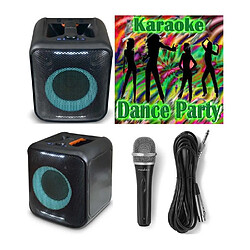 NEDIS Enceinte Bluetooth SONO portable sans fil Stéréo KARAOKE TYPE JBL Effets LED TWS 150W USB MEGA BASS party +Micro filaire 